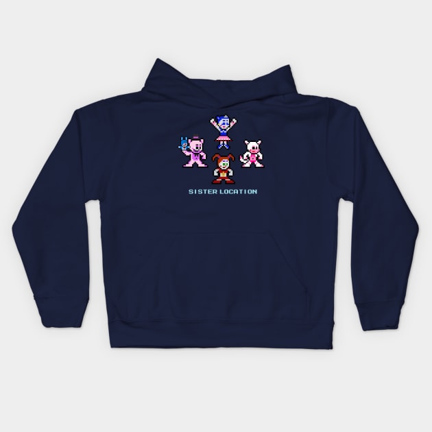 8-Bit Sister Location (Five Nights at Freddy's) Kids Hoodie by 8-BitHero